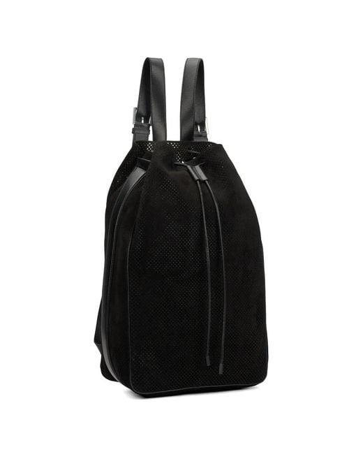 Tom Ford Black Perforated Backpack for men
