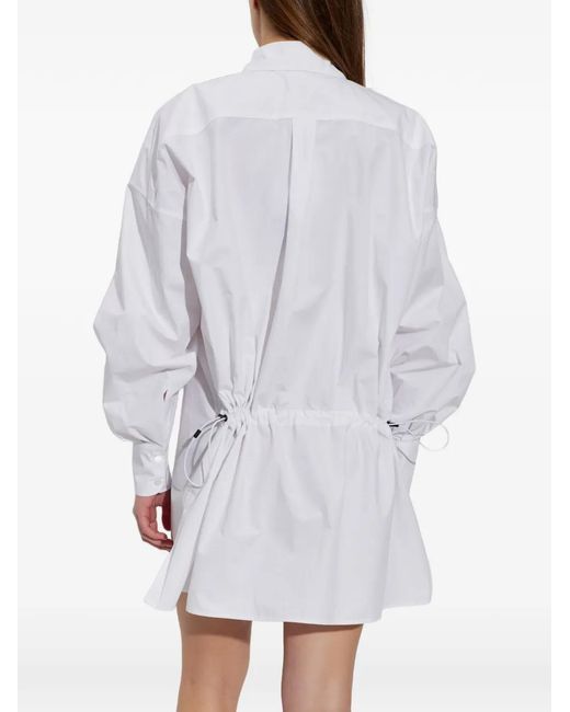 Coperni White Drawstring-Waist Shirt