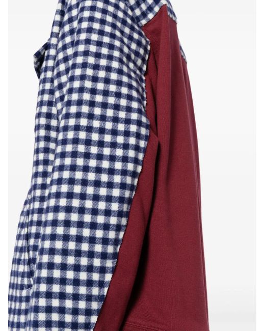 Undercover Blue Gingham-Check Flannel Shirt Jacket for men