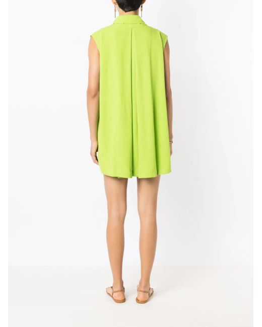Lenny Niemeyer Green Pleated Sleeveless Kimono