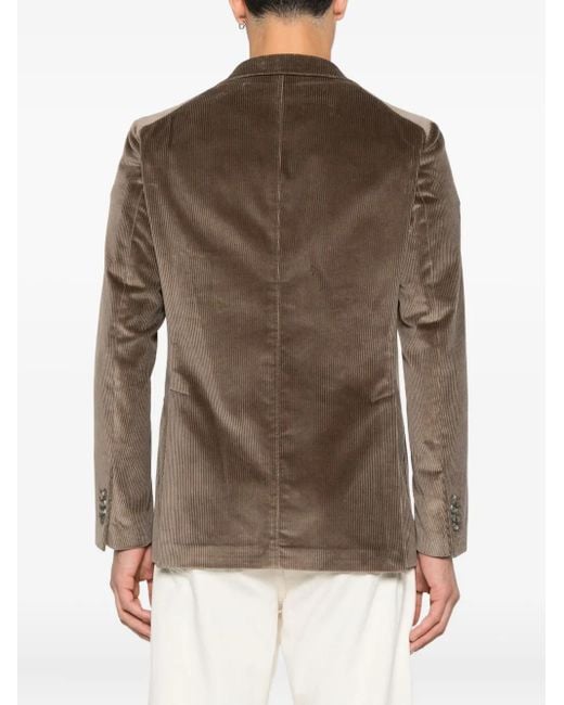 Tagliatore Brown Corduroy Blazer for men