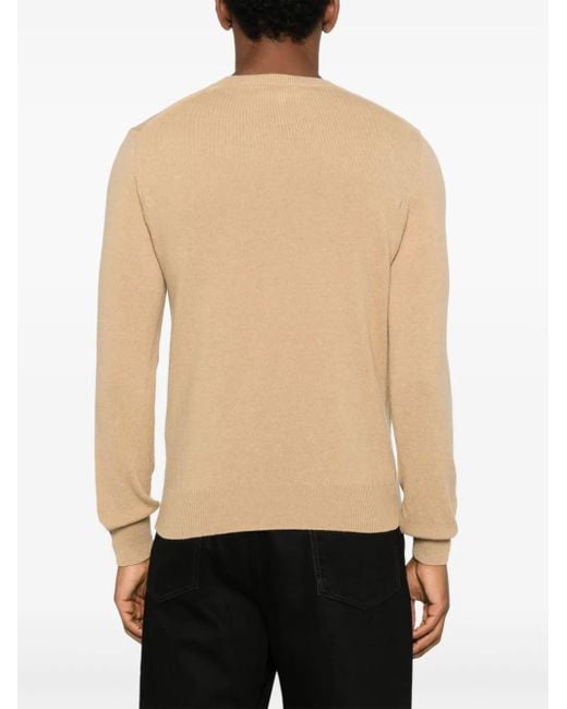 COMME DES GARÇONS PLAY Natural Heart-Embellished V-Neck Sweater