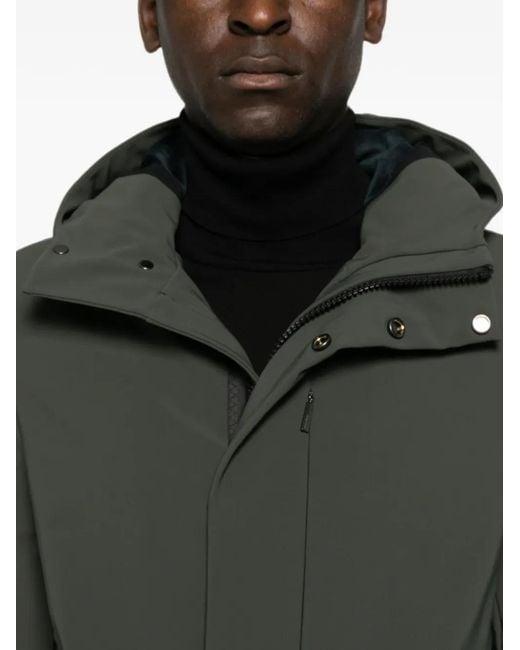 Rrd Gray Hooded Zip-Up Coat for men
