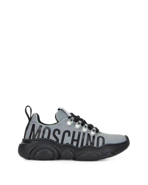 Moschino Black Logo-Print Sneakers