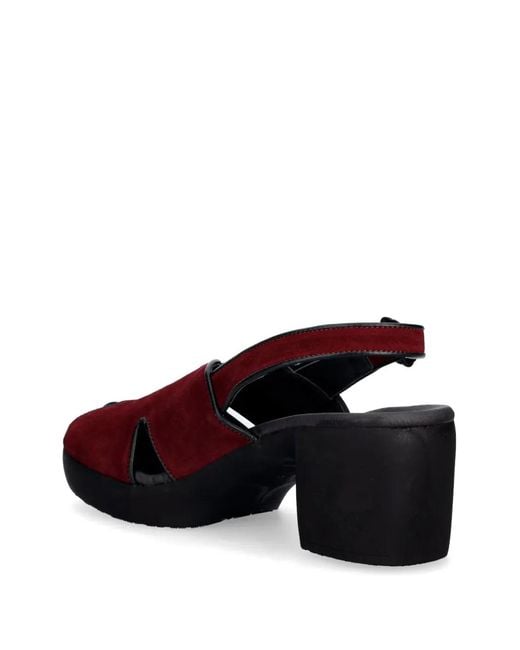 Fly London Purple Buckle-Fastening Slingback Pumps