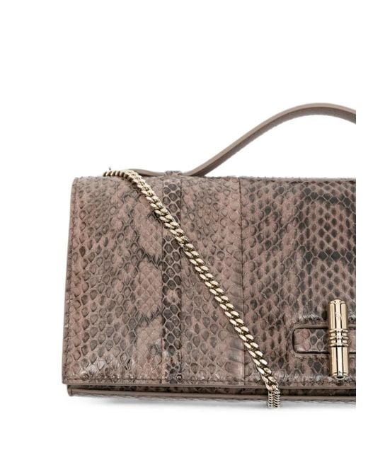 Malone Souliers Brown May Snake-Effect Leather Tote Bag