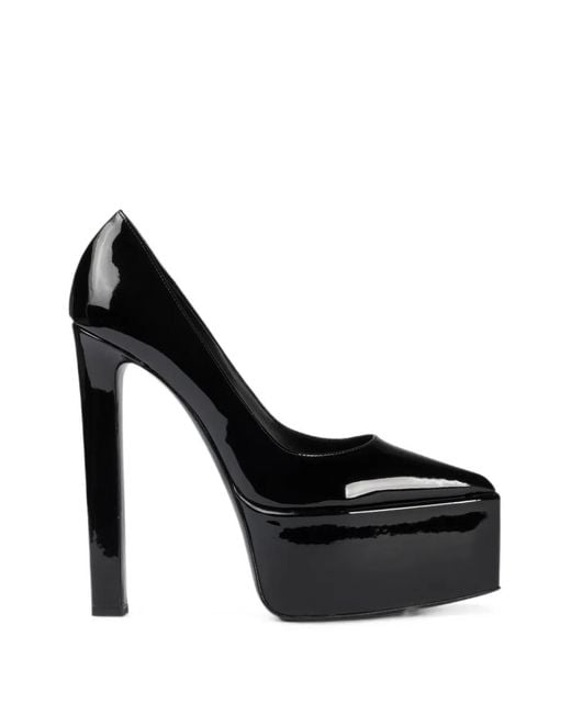 Le Silla Black Lily Platform Pumps