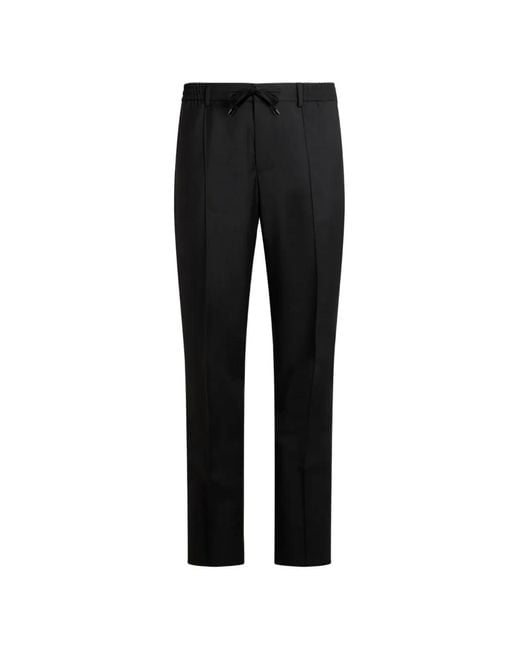 Etro Black Sporty Virgin Wool Trousers for men