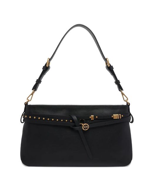 Pinko Women's Black Classic Logo Shoulder Bag
