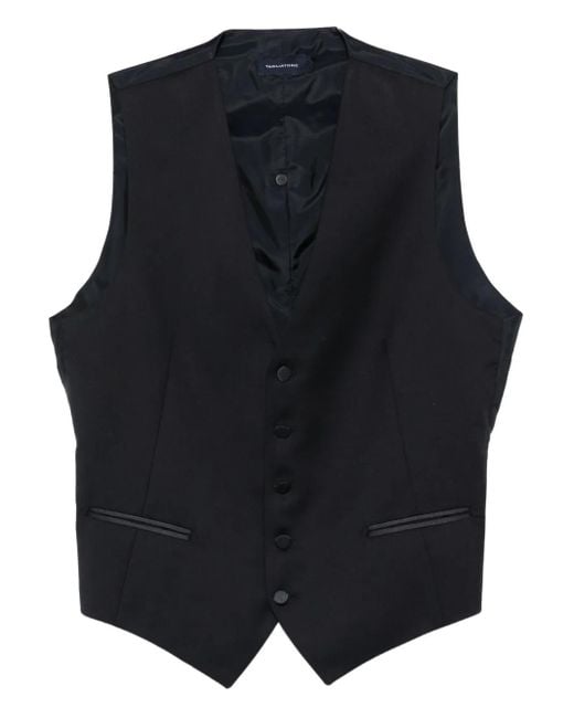 Tagliatore Blue Button-Fastening Sleeveless Waistcoat for men