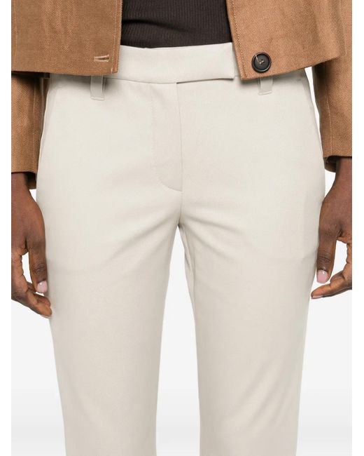 Brunello Cucinelli White Cotton Elastane Pants