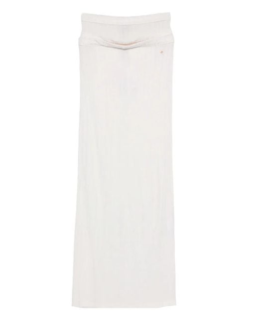 Viktor & Rolf White Triple-Layer Midi Skirt