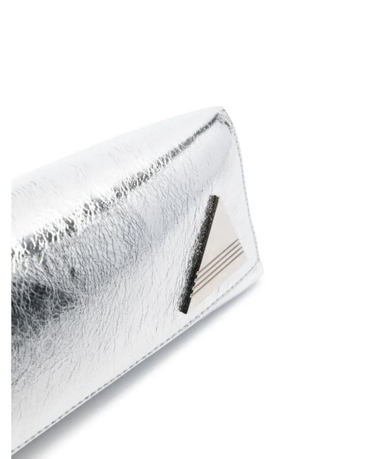 The Attico White Mini Midnight Leather Clutch Bag