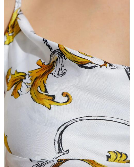 Versace Jeans Couture White Oberteil mit Barocco-Print