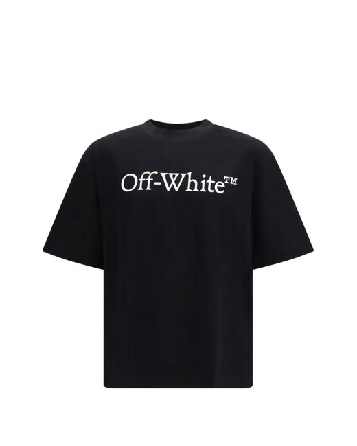 Off-White c/o Virgil Abloh Black Big Bookish Skate Short-Sleeve T-Shirt for men