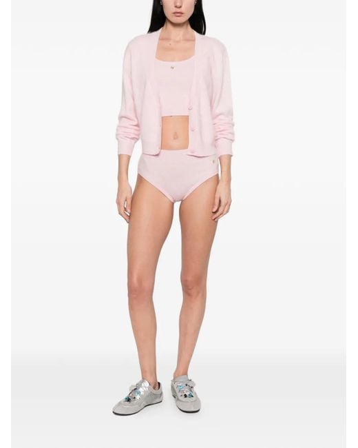 From Future Pink Ribbed Shorts