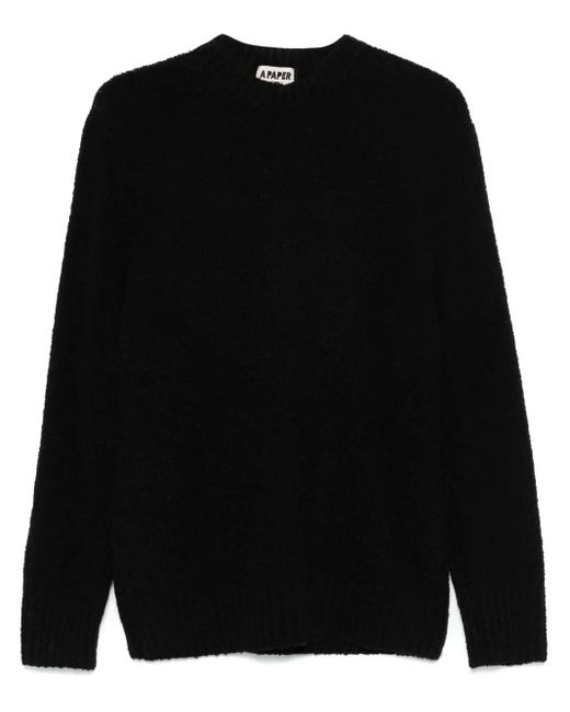 A PAPER KID Black Bouclé Sweater