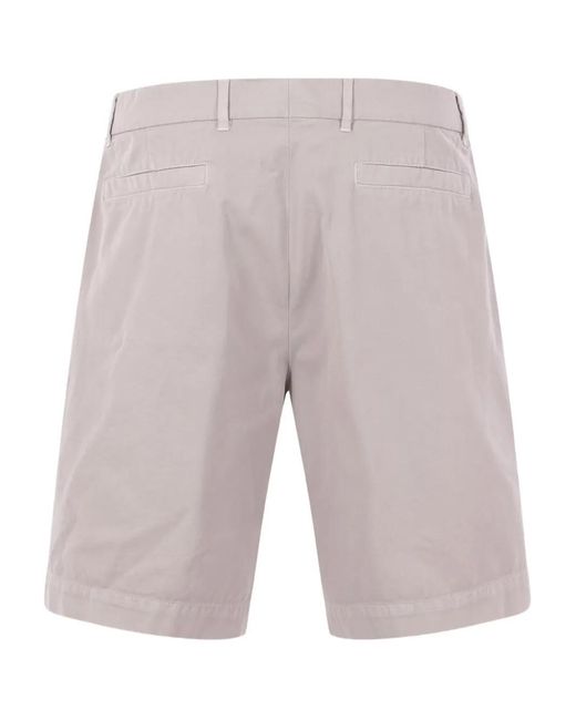 Brunello Cucinelli Gray Button Shorts for men