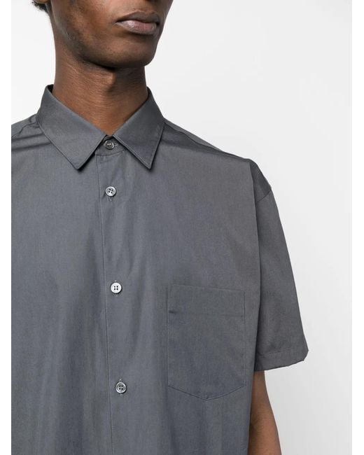 Comme des Garçons Blue Short-Sleeve Cotton Shirt for men