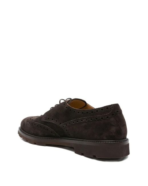 Henderson Brown Brogue Derby Shoes for men