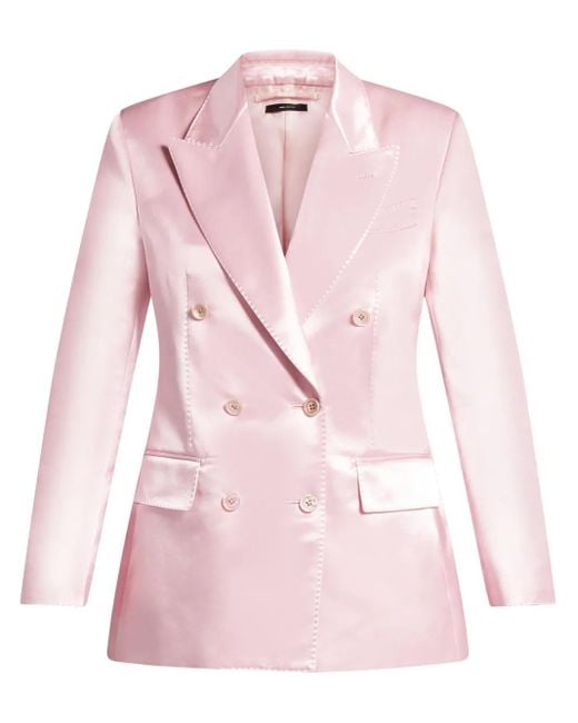 Tom Ford サテン ダブルジャケット Pink
