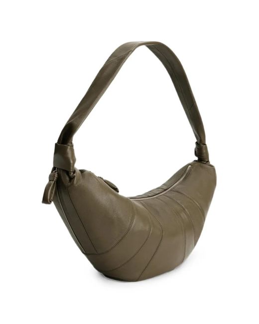 Lemaire Metallic Croissant Leather Shoulder Bag