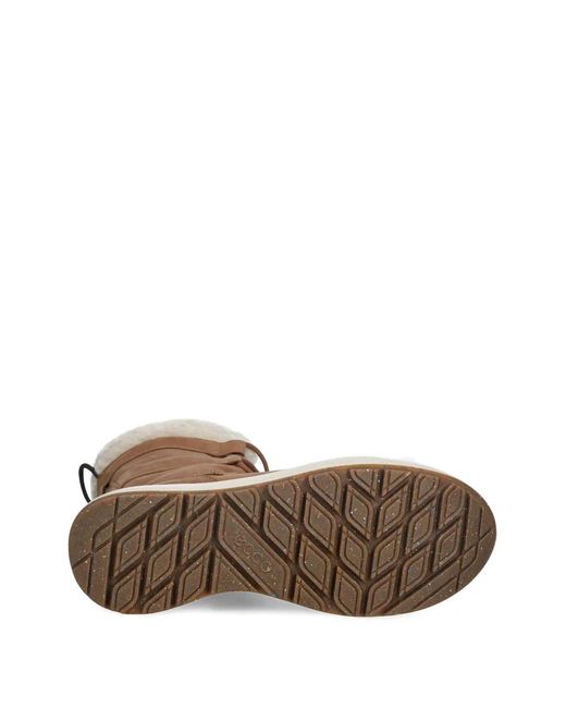 Ecco Brown Solice Lace-Up Snow Boots