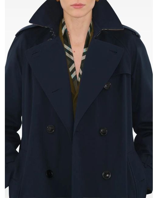 Burberry Blue Long Waterloo Heritage Trench Coat