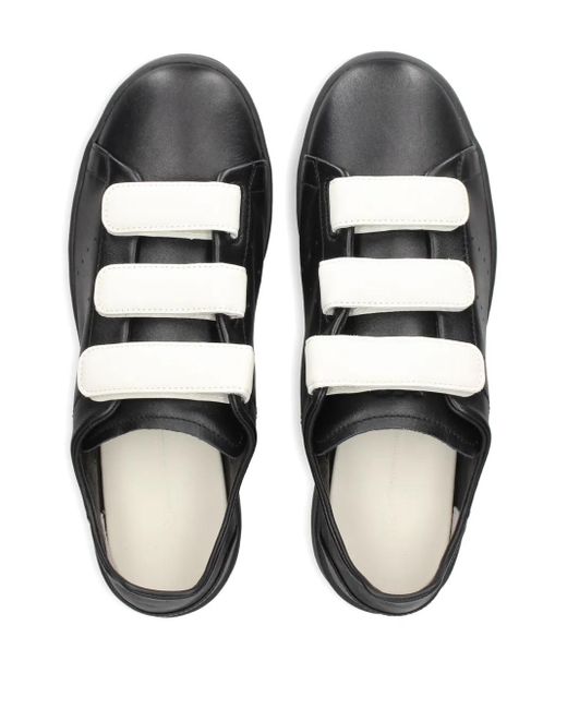 Y-3 Black Leather Strap Sneakers
