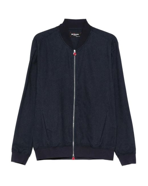 Giacca Con Zip di Kiton in Blue da Uomo