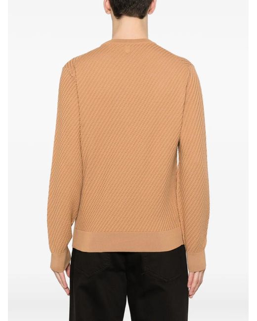 Canali Natural Pull Texturé À Col Rond for men