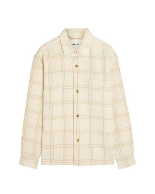 NN07 Natural Checked Shirt for men