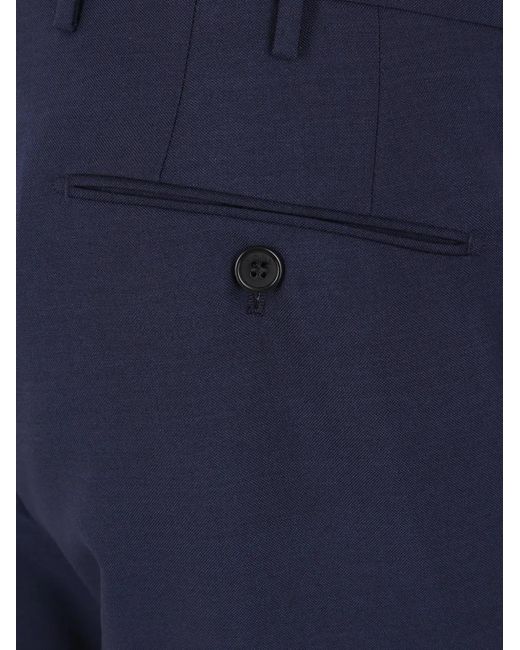 Incotex Blue Pantalon De Costume En Laine Vierge for men
