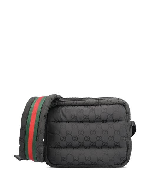 Gucci Gray Monogram Logo Shoulder Bag for men