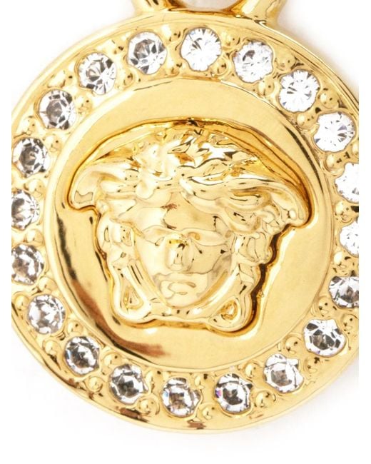 Versace Metallic Earrings Metal Strass