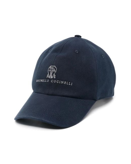 Brunello Cucinelli Blue Baseball Cap for men