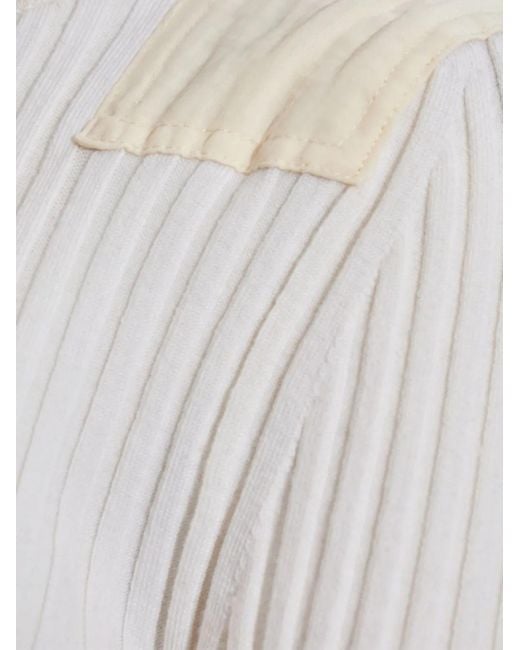 Helmut Lang Geribbelde Top in het White