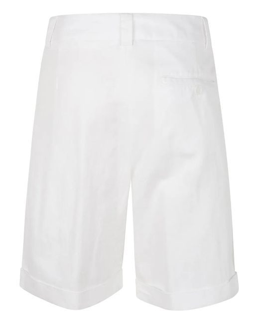 Aspesi White Classic Bermuda Trousers