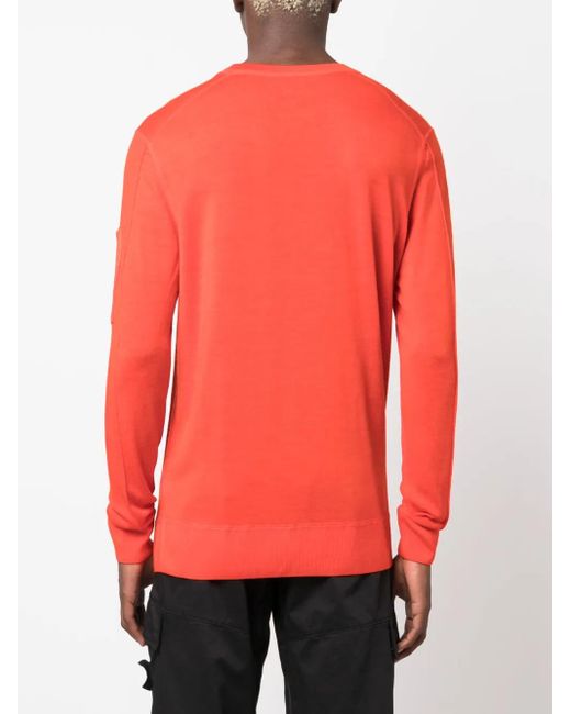 C P Company Red Lens-Detail Wool Jumper for men