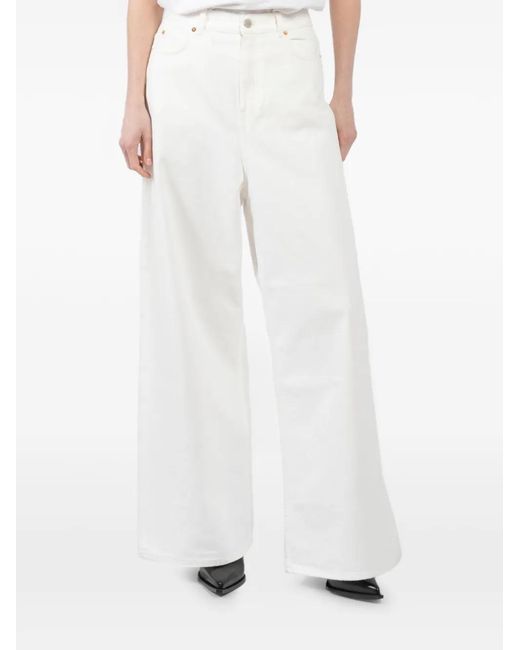 Teurn Studios White Cotton Jeans