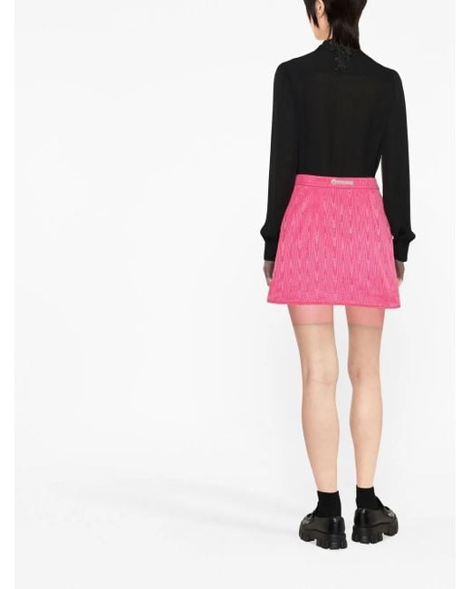 Chemise En Soie À Col Lavallière Moschino en coloris Black