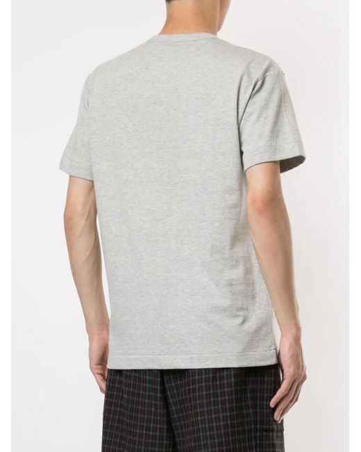 COMME DES GARÇONS PLAY Gray Outline Heart Tee for men