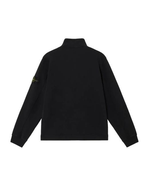 Stone Island Black Zip-Up Sweatshirt for men