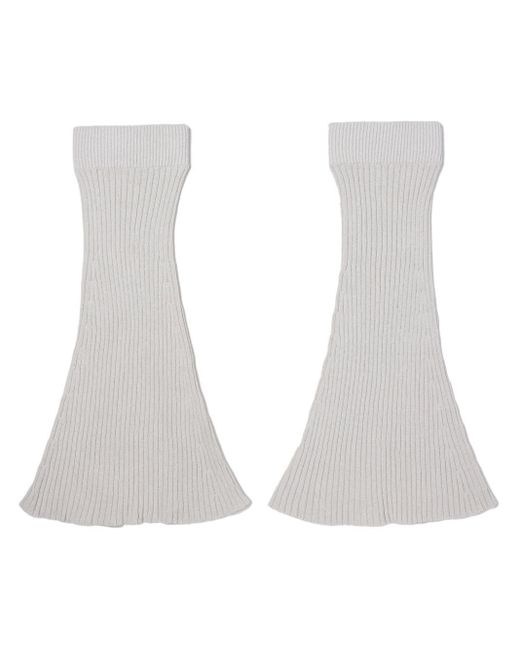 Our Legacy White Ribbed-knit Cotton Gaiters