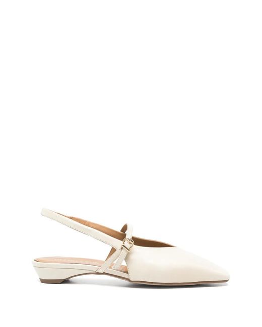 Pedro Miralles White Mules À Bout Carré
