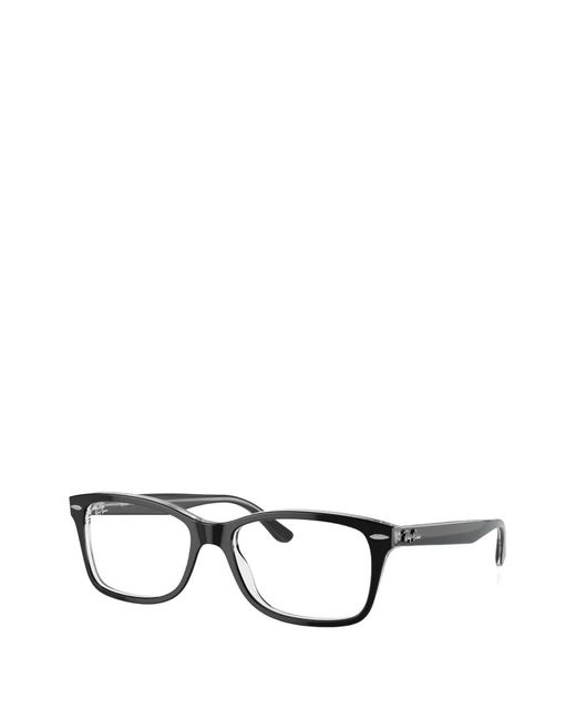 Ray-Ban Black Rectangle-Frame Glasses