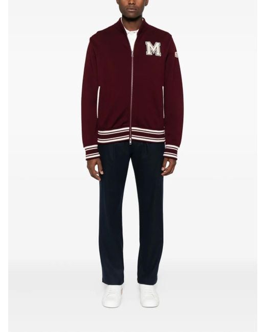 Moncler Purple Zip-Up Bomber Jacket for men