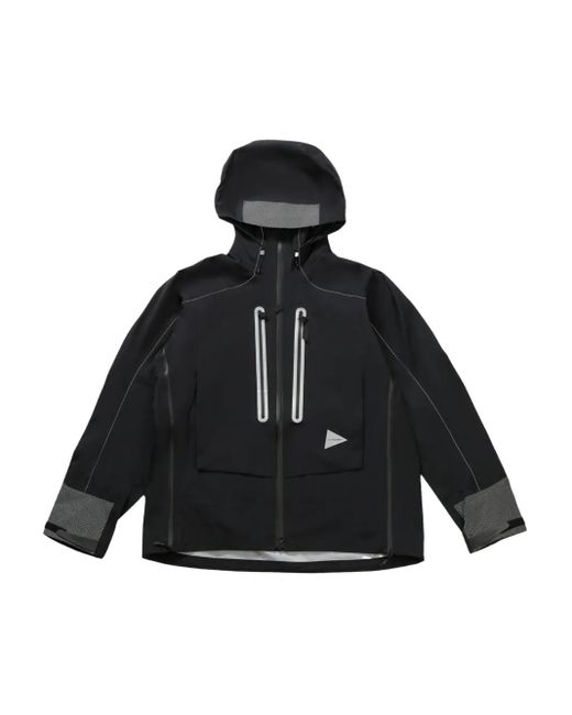 And Wander Waterproof Hooded Jacket in het Black voor heren