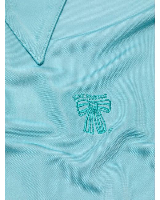 Acne Blue Embroidered Shirt for men