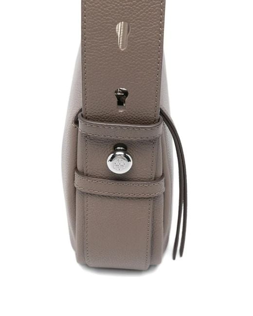 Tory Burch Gray Leather Shoulder Bag